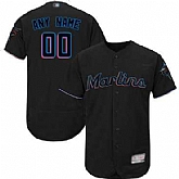 Customized Miami Marlins Black Baseball Alternate Flex Base Jersey,baseball caps,new era cap wholesale,wholesale hats